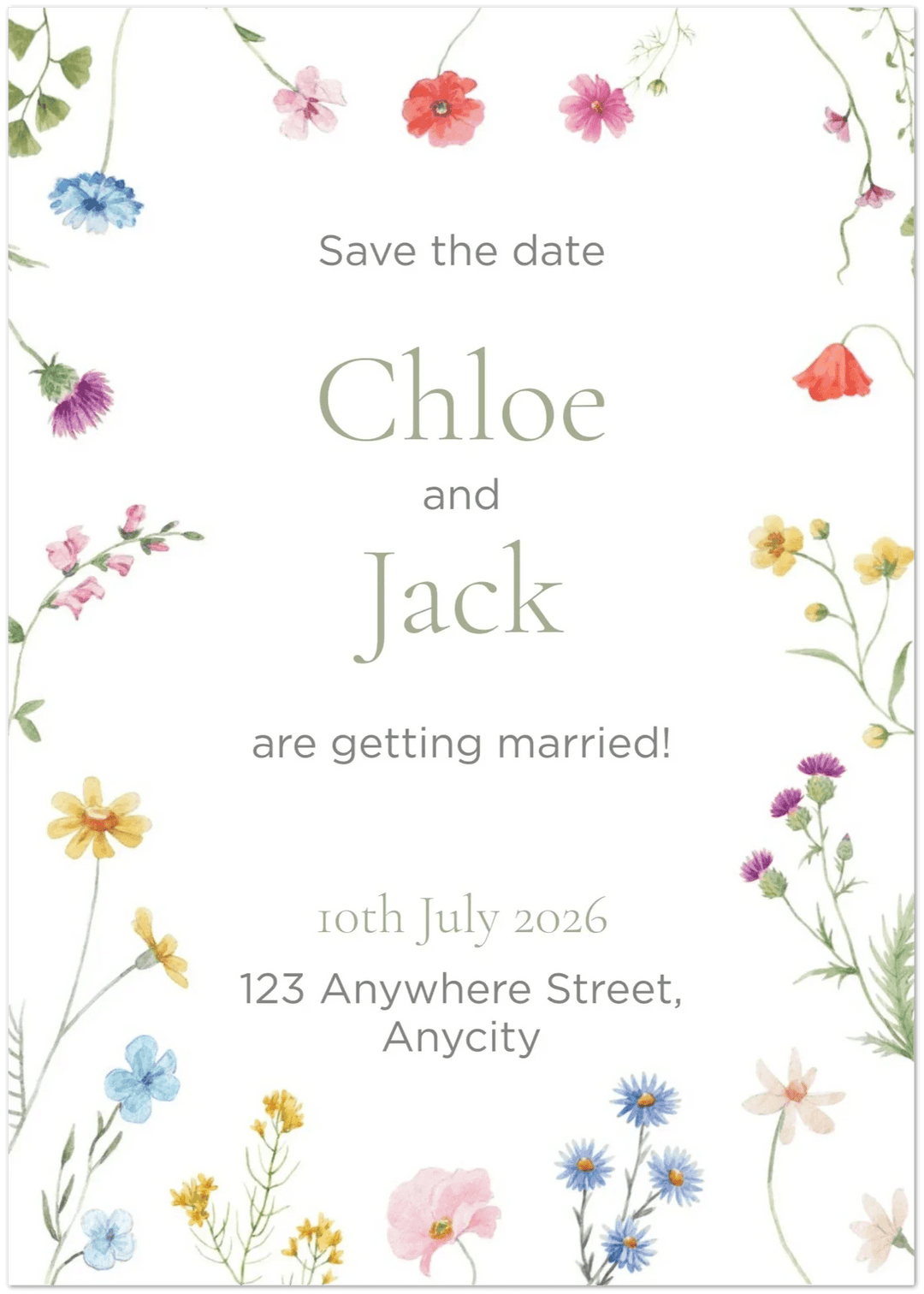 Floral Extravaganza Save the Date - Sample - Wed Collective