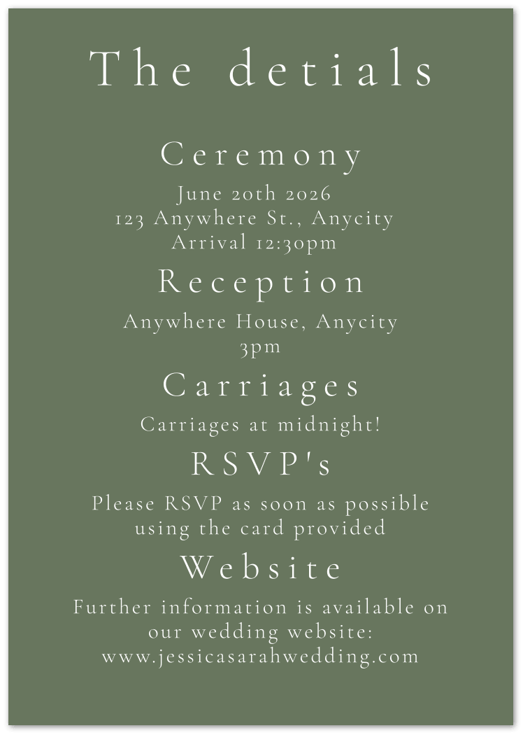 Sophisticated Simplicity Wedding Invitations - Pack of 10 - Wed Collective