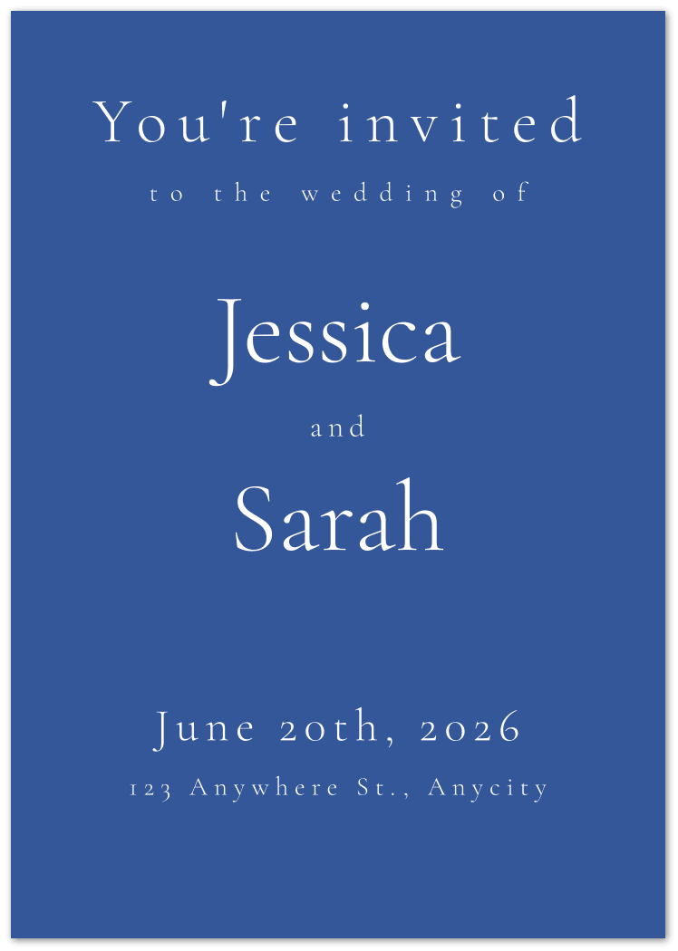 Sophisticated Simplicity Wedding Invitations - Pack of 10 - Wed Collective