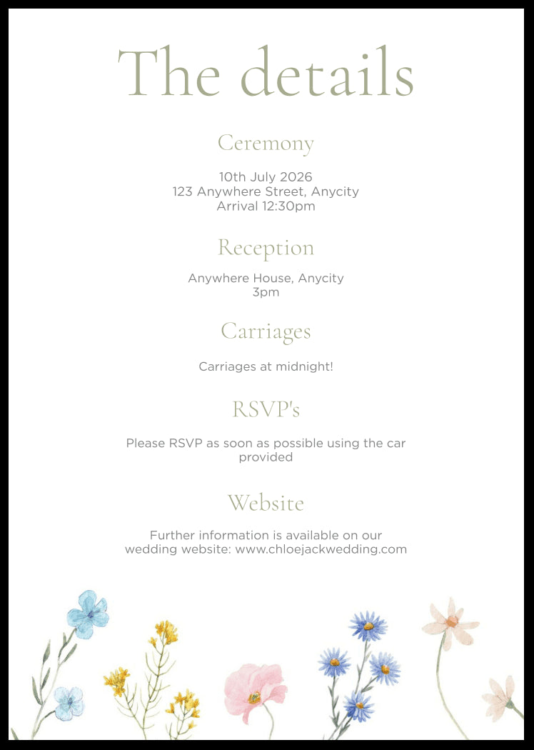 Floral Extravaganza Wedding Invitations - Sample - Wed Collective