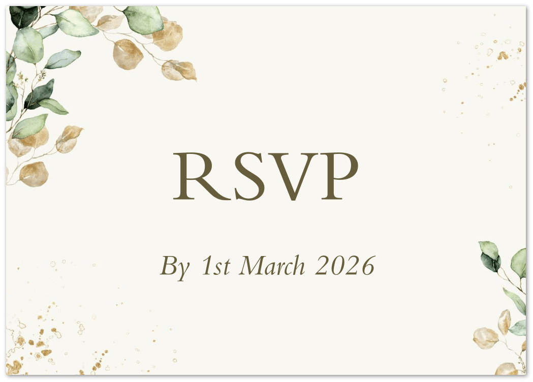 Rustic Charm RSVPs - Sample - Wed Collective