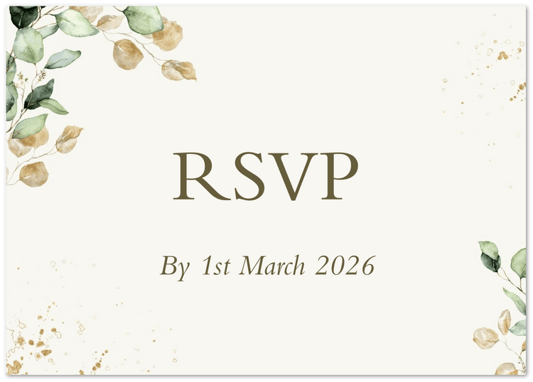 Rustic Charm RSVPs - Sample - Wed Collective