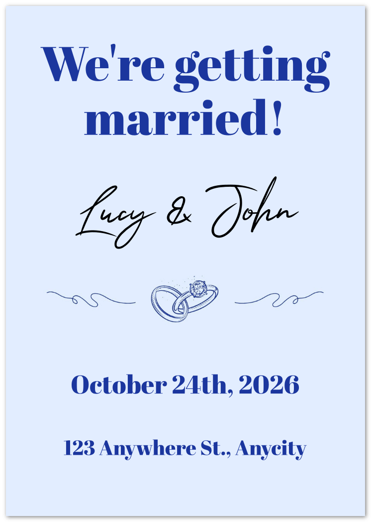 Romantic Retro Wedding Invitations - Pack of 10 - Wed Collective
