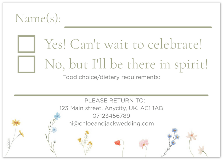 Floral Extravaganza RSVPs - Pack of 10 - Wed Collective