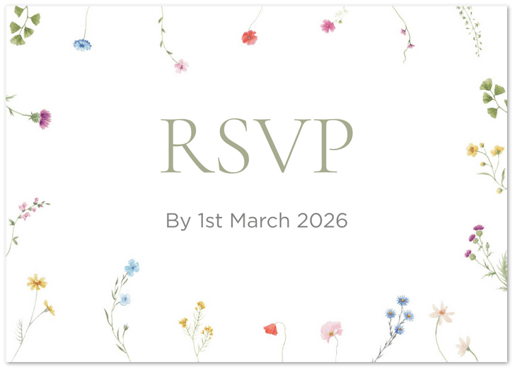 Floral Extravaganza RSVPs - Pack of 10 - Wed Collective