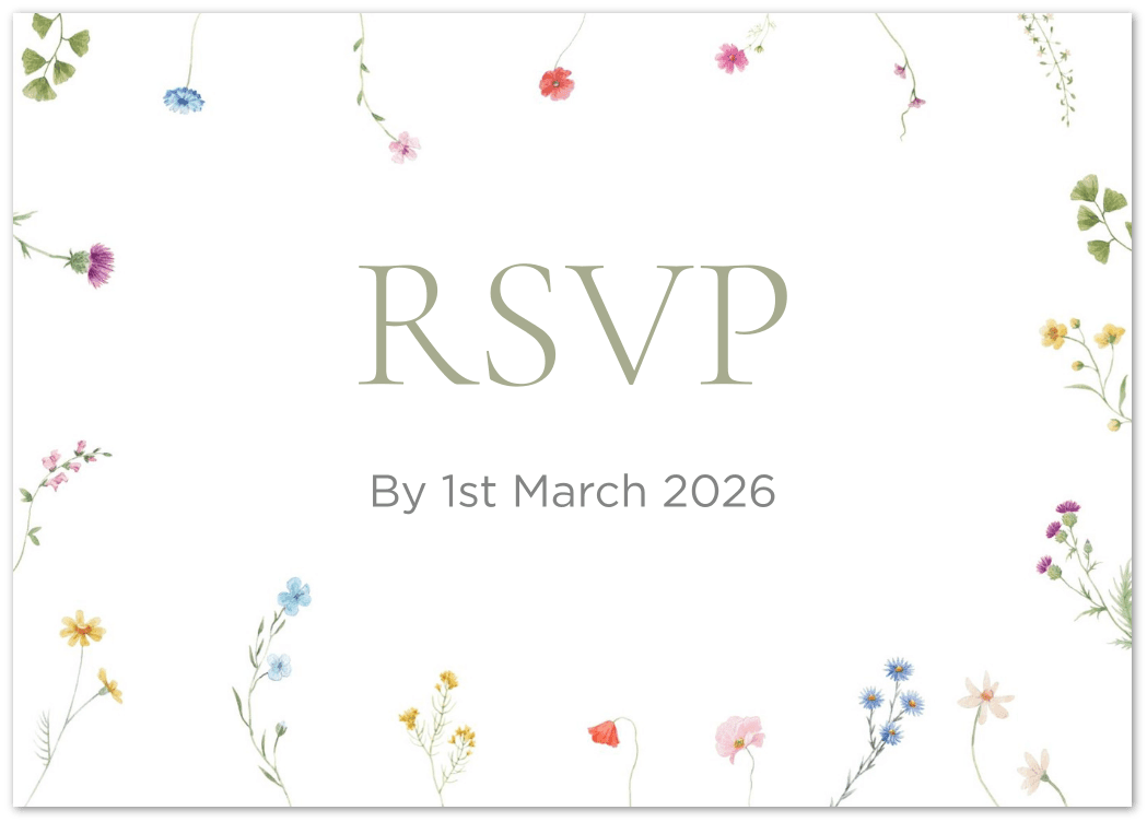 Floral Extravaganza RSVPs - Sample - Wed Collective