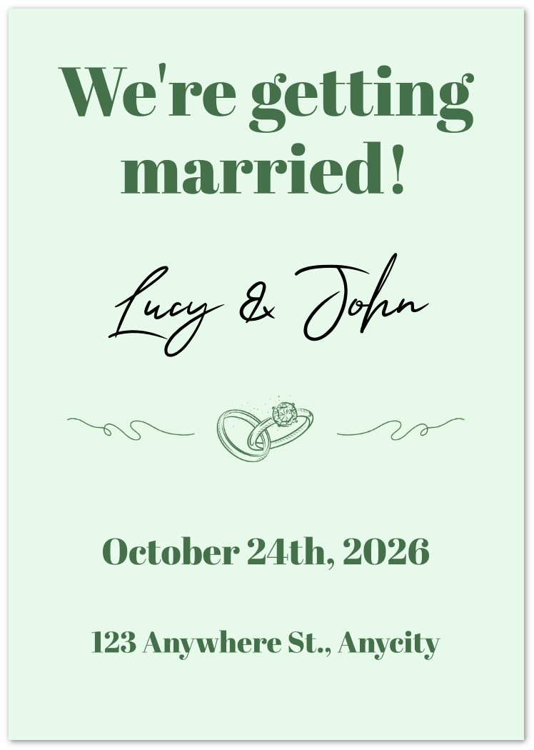 Romantic Retro Wedding Invitations - Pack of 10 - Wed Collective